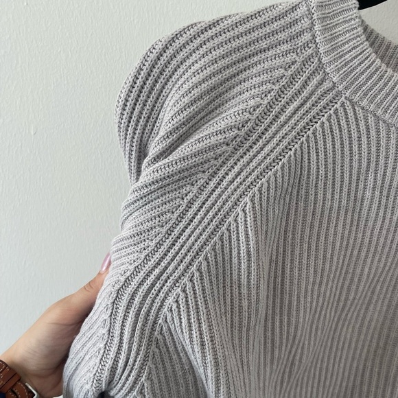 6397 Light Grey Blue Knit Sweater - Picture 2 of 5